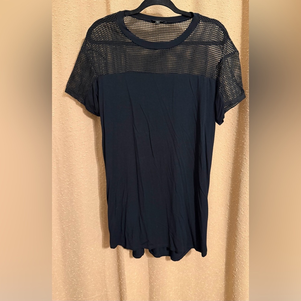 GUESS Women’s Black Shoulder Net T-shirt Dress size M